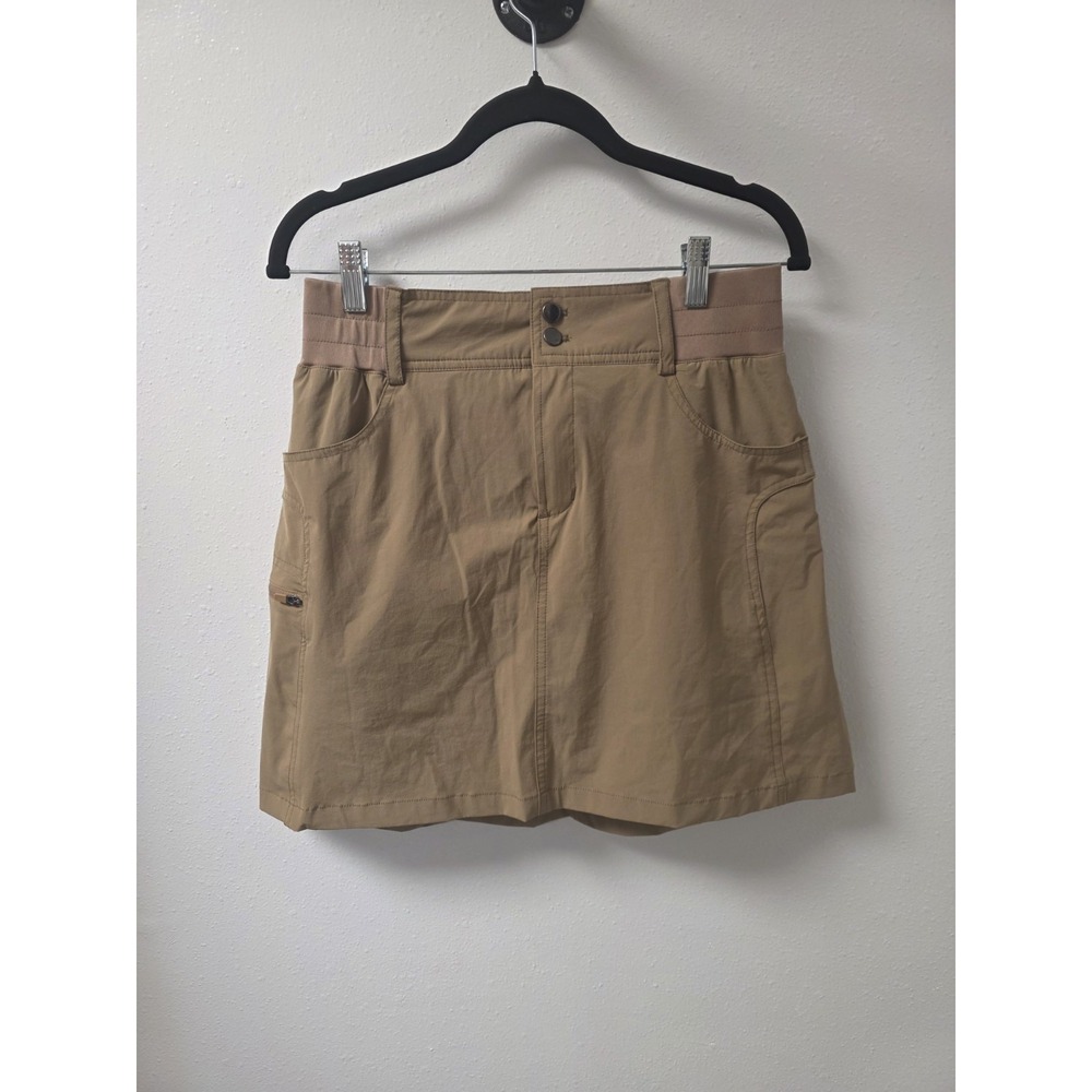 Viodia Women's Brown Hiking Skort Size M Lightweight Stretch Golf Travel Skirt